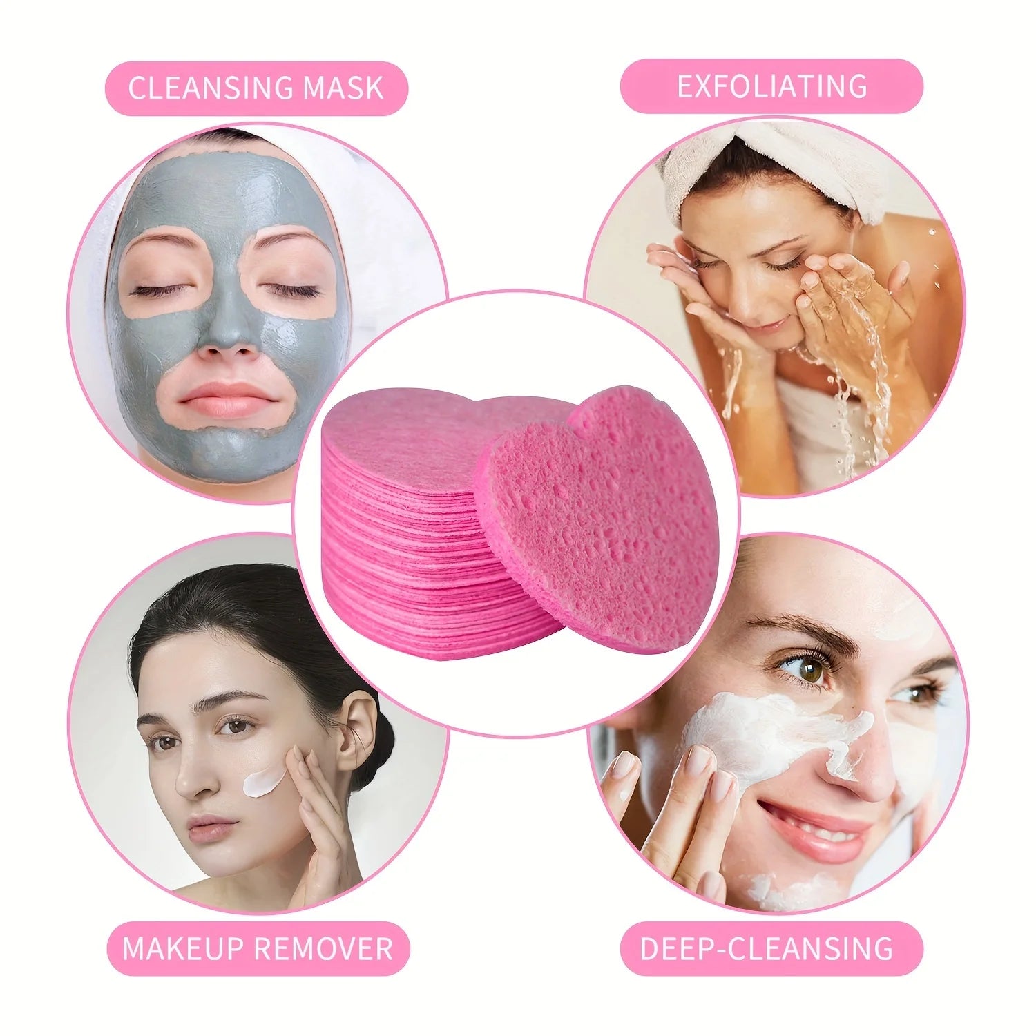 Heart Facial Sponges