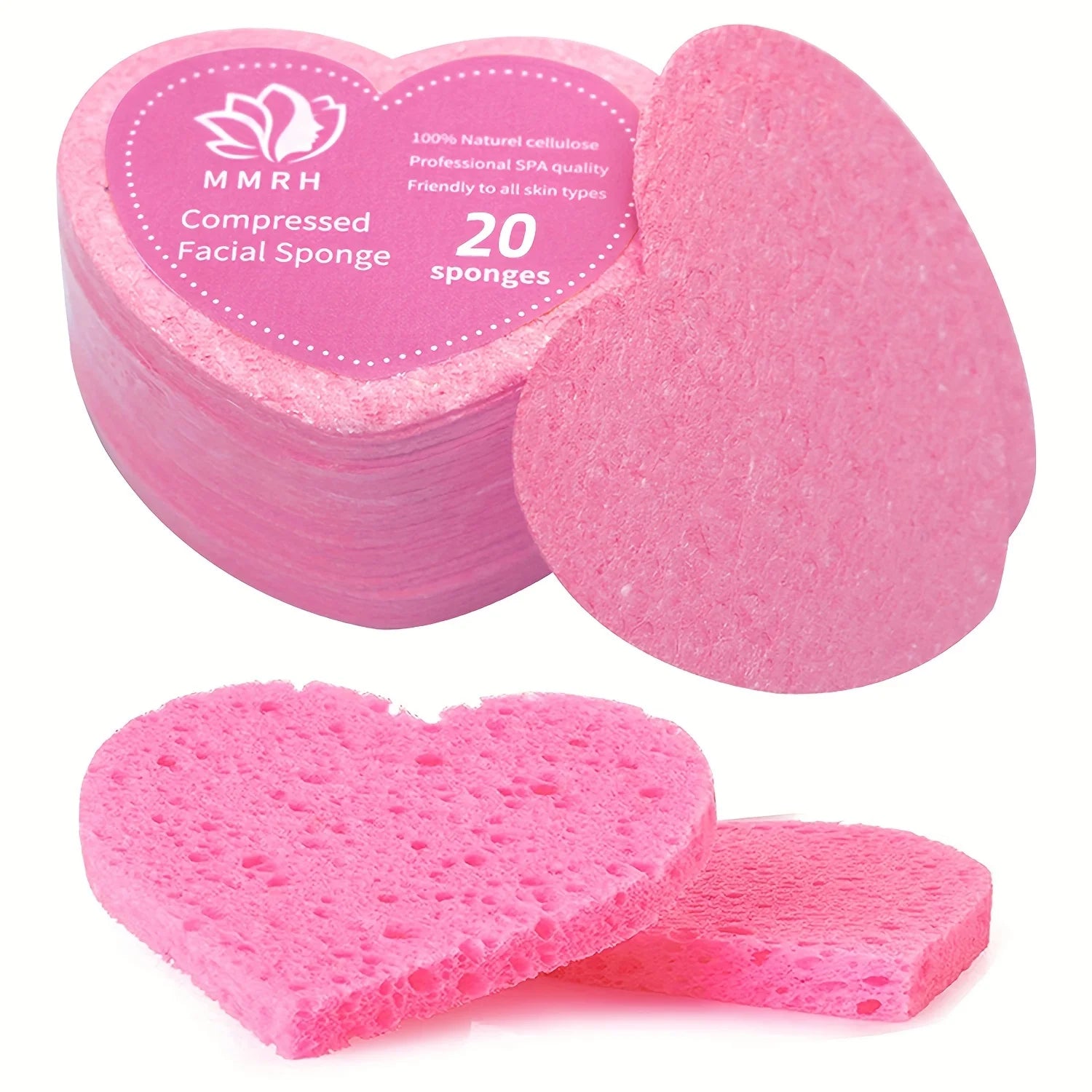 Heart Facial Sponges