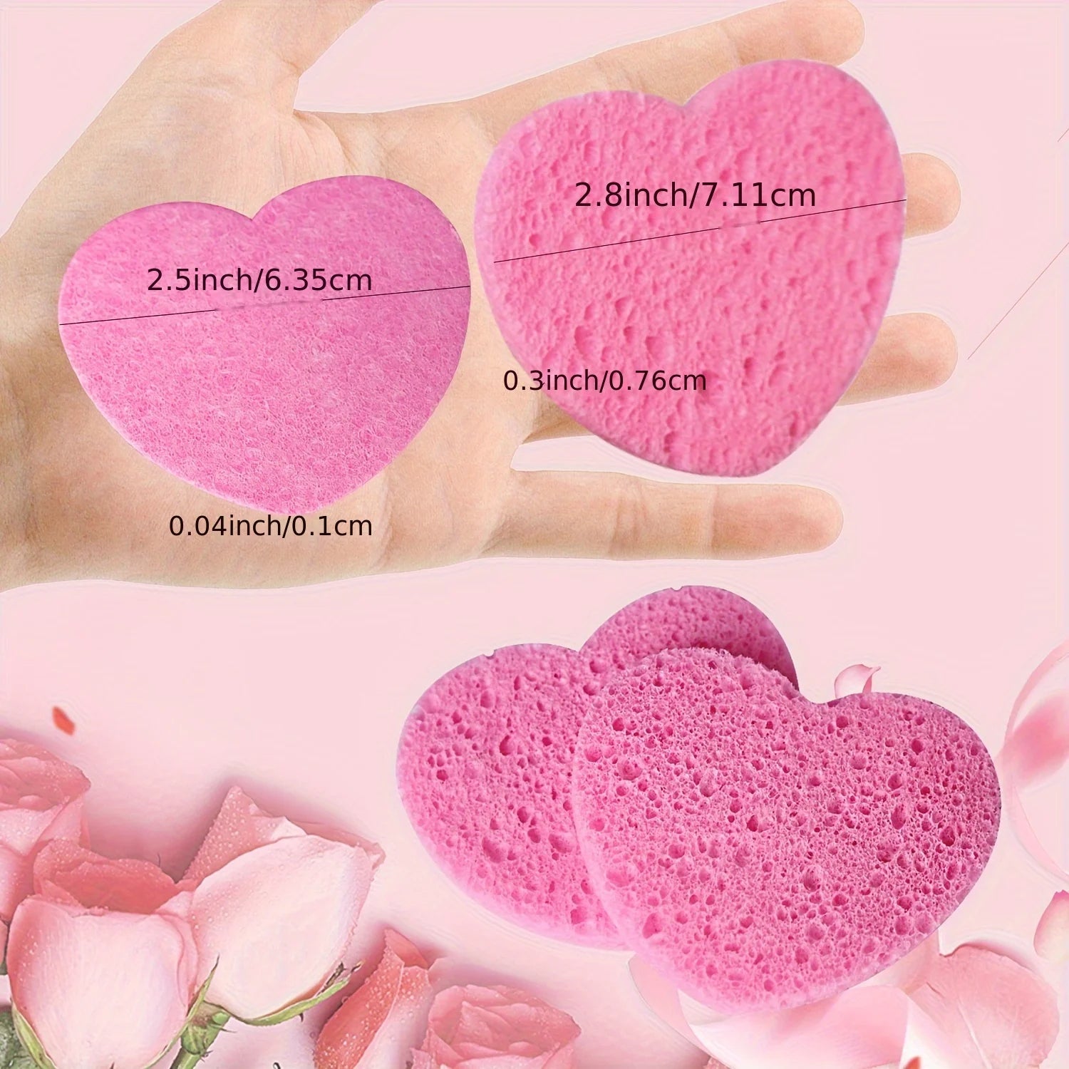 Heart Facial Sponges